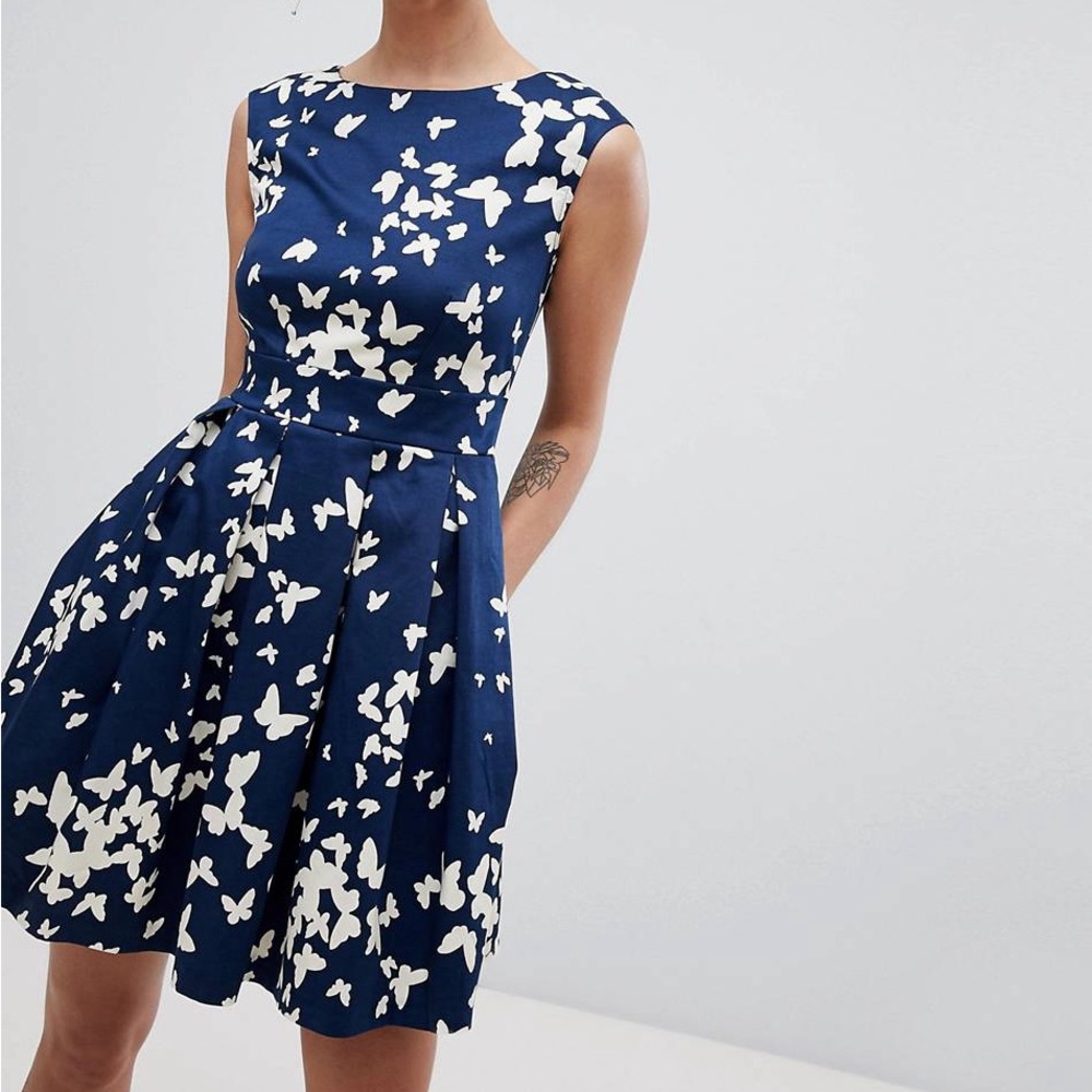 ASOS Closet London Mini Butterfly Dress With Pockets